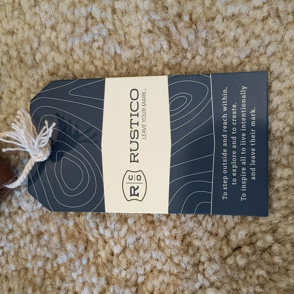 NWT Rustico Super Loop Keychain Genuine Brown Leather Brass Clip 5" Keyring - Picture 4 of 5